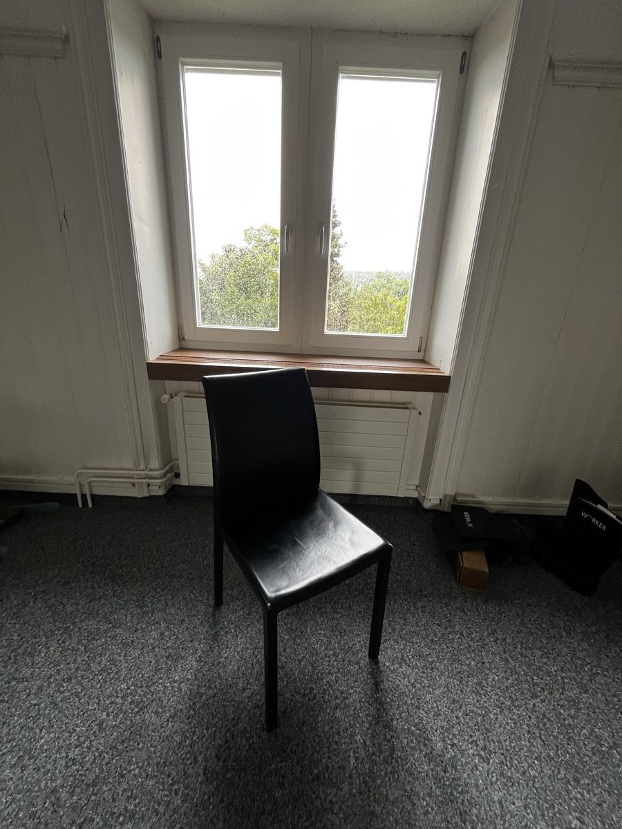 Sedie: 8x schwarze Lederstühle – Usato da Schaffhausen venduto da Patilou
