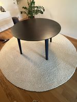 Filzkugelteppich myfelt rund naturfarben Filzkugeln