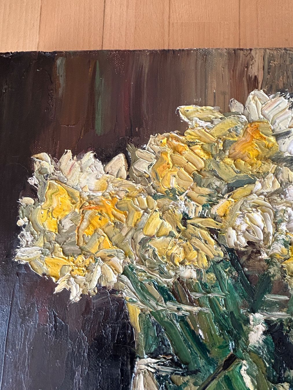 Tableaux: Original Artwork - Jacqueline Coates - Daffodils and Buddha – D'occasion à Rheinfelden par lit_b27n 4