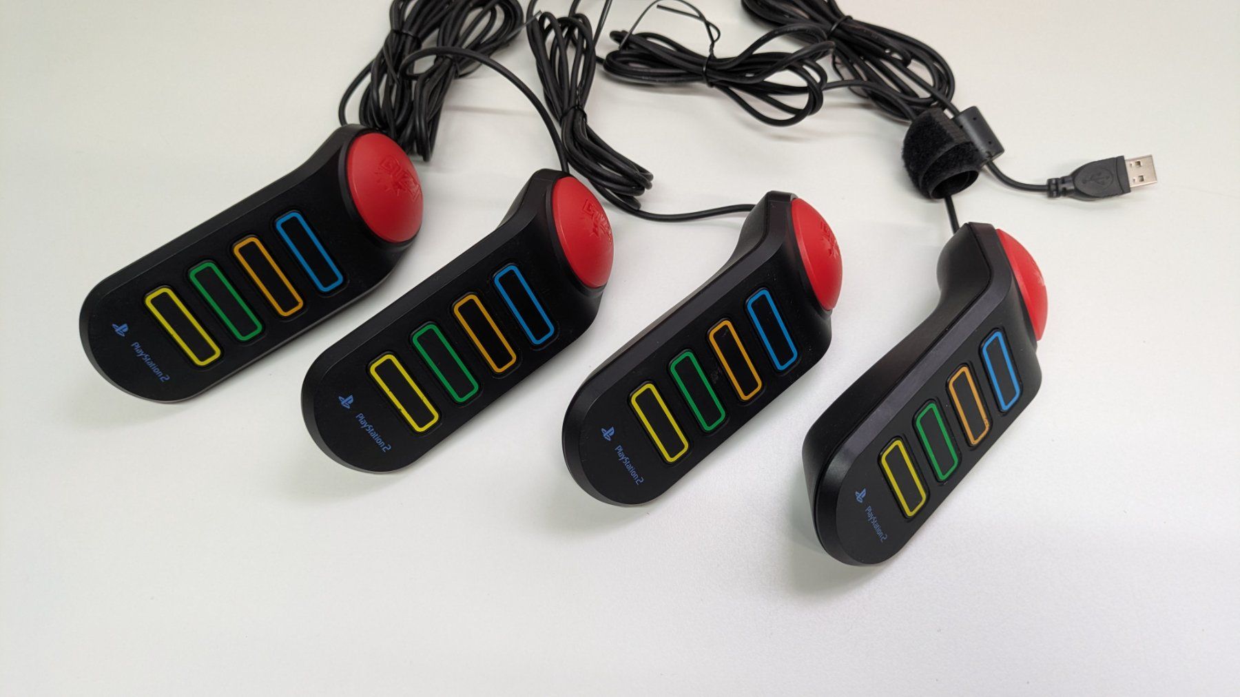 Spiele: 4 PlayStation Buzzer mit 3 Quiz-Games, PS2 – Gebraucht aus Menziken von mame18 1