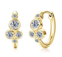 Boucles d'oreille argent avec diamants de moissanite 0,2 ct
