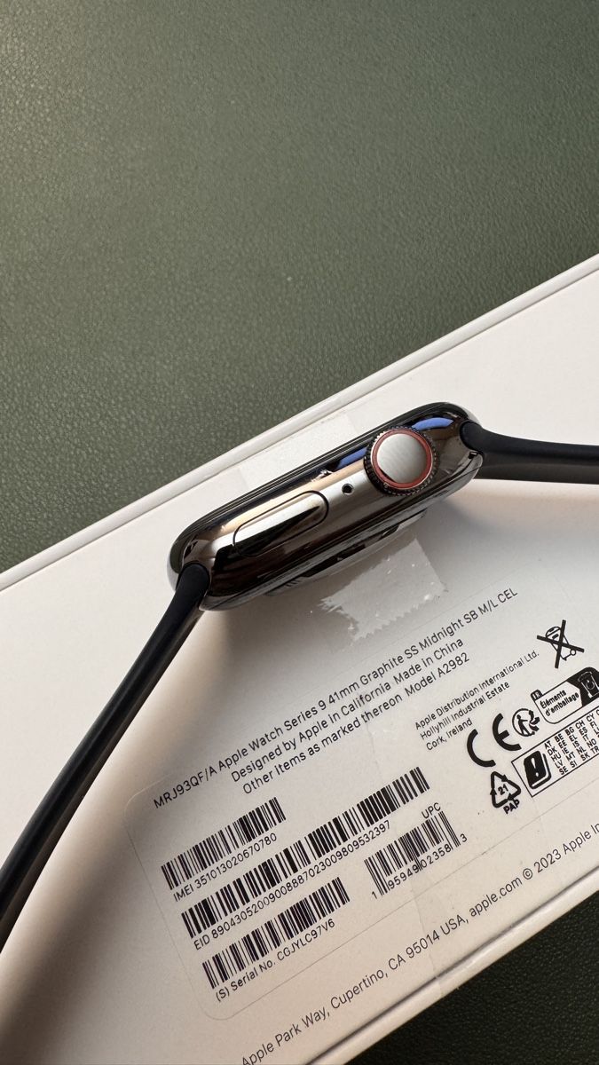 Apple Smartwatch: Apple Watch Edelstahl Series 9 41mm Graphite  – D'occasion à Wolfwil par HerrZg 1