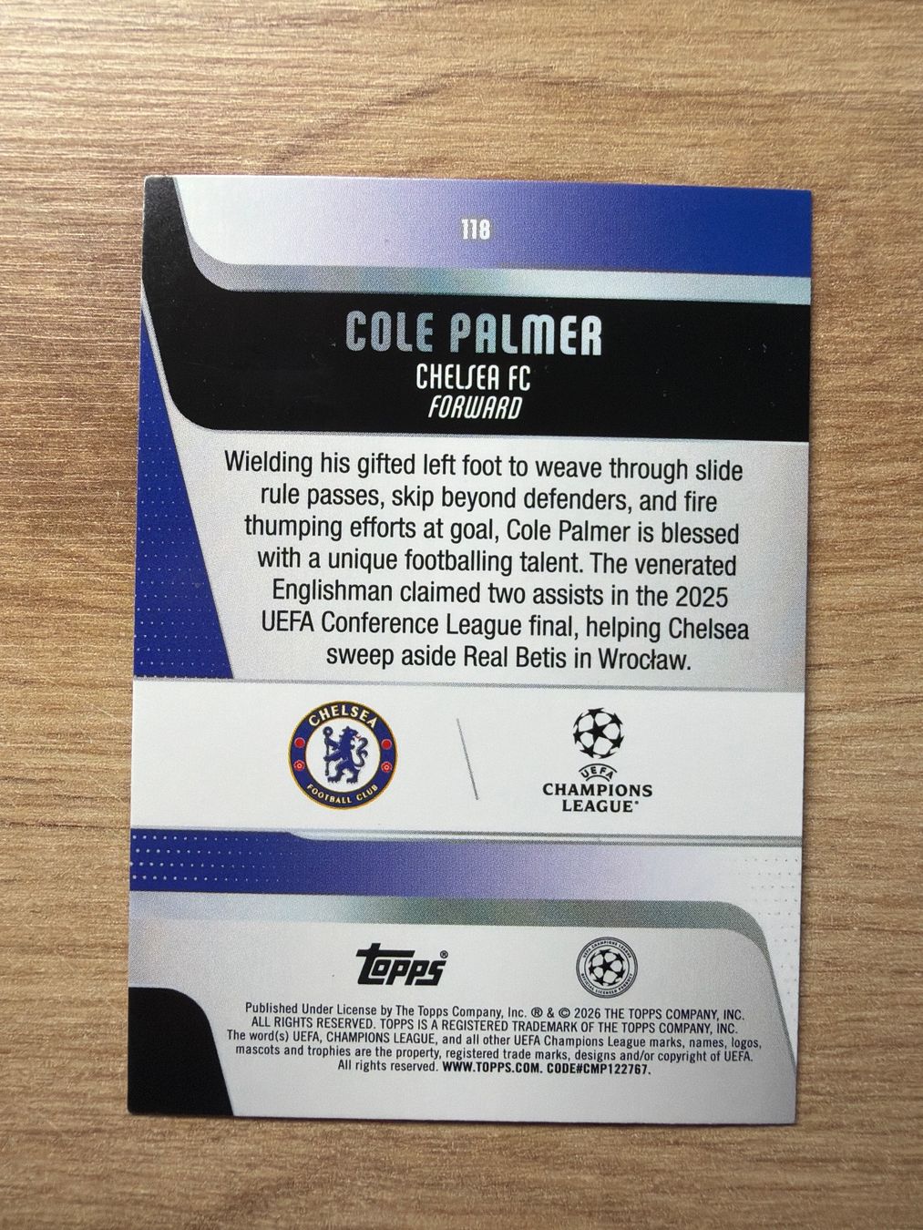 Topps Carte collezionabili: Soccer Cole Palmer CARNAVAL Topps 2026 – Usato da Netstal venduto da Clutch79Cardz 1
