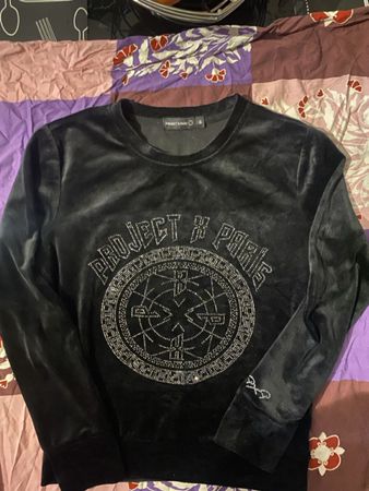 Pull velours noir Project X Paris strassé taille S