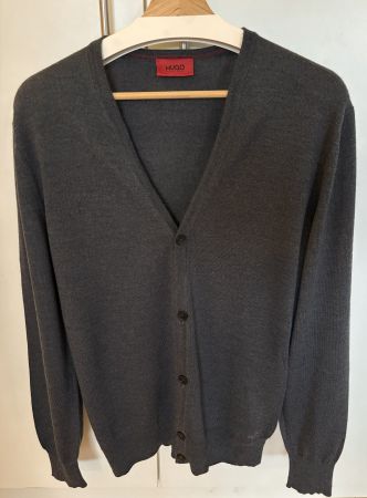 HUGO Red Label Hugo Boss Cardigan Schurwolle Anthrazit (L)