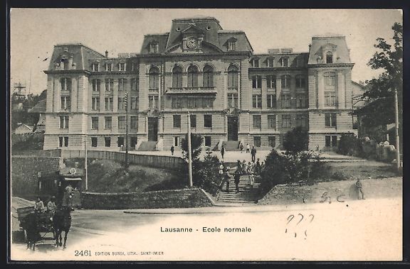 Cartoline postali: AK Lausanne, Ecole normale, 1903 – Usato da Berlin venduto da bartko-reher