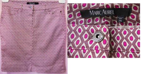 Gr. 36 MARC AUREL magenta/beige toller Rock hoher NP s.Masse