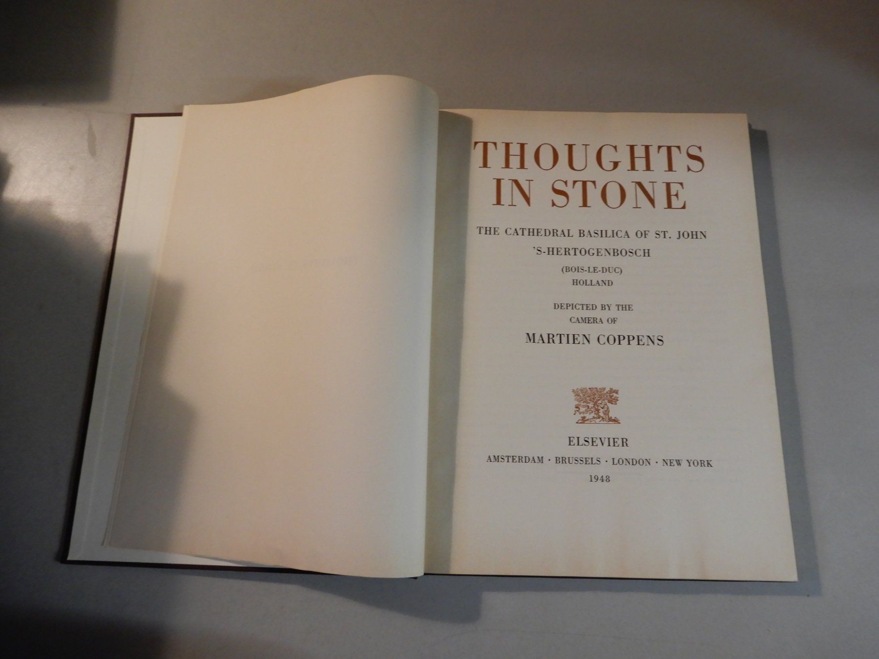 Libri: Antikes Buch: Thoughts in Stone, 1948, Elsevier – Usato da Erstfeld venduto da Mario_boe0 1