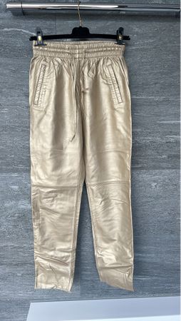 Leder Oakwood Jogginghose gold  S