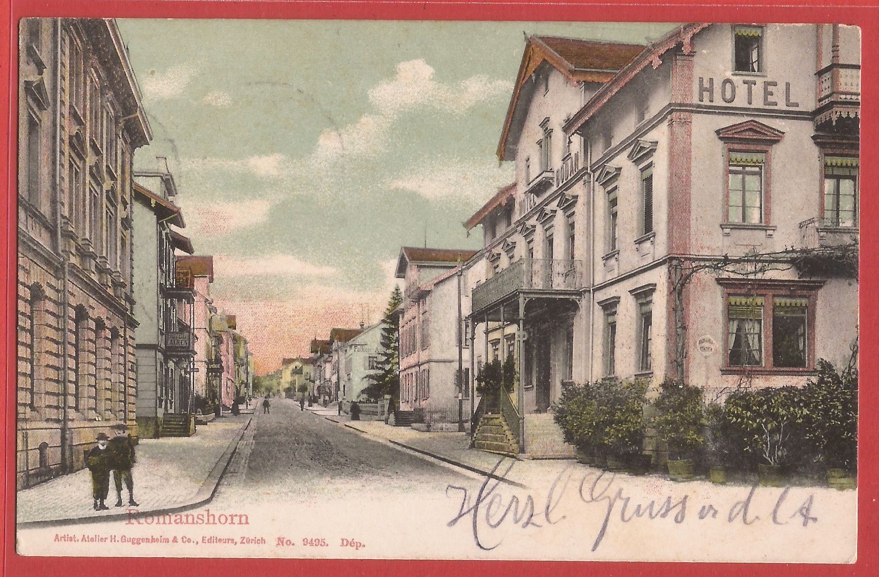 Cartoline postali: Romanshorn - Hotel Bodan - 1903 – Usato da Fislisbach venduto da Porano