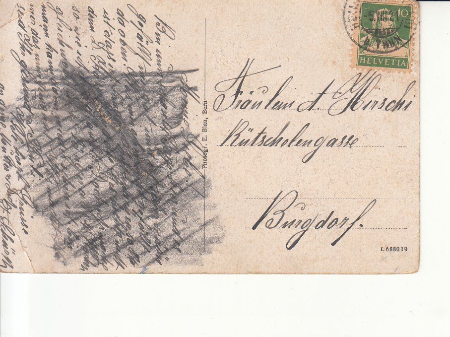 Ansichtskarten: Heiligenschwendi Alpenblick 1921 – Gebraucht aus Bürglen TG von StampGraf 1