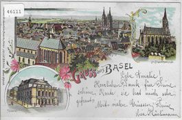 Gruss aus Basel - Litho 1899