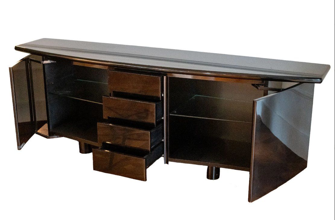 Cassettiere: Glossy black Sideboard by Mobili Bellato – Usato da Zürich venduto da caferos 2