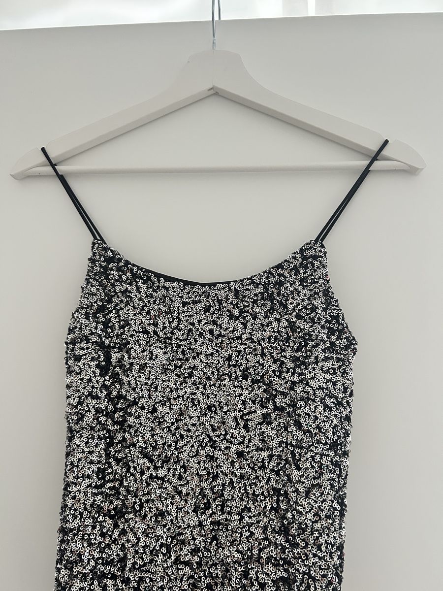 Tally Weijl Vestiti: Glitzerkleid Silber Grösse S – Usato da Oberkirch LU venduto da a.nn.y 1