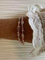 Doppelarmband silber /perllmutt