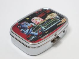 Metall Pillendose Space Toy Roboter Car neu