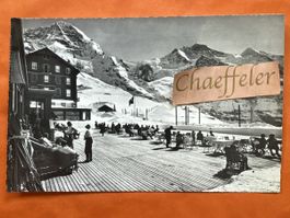 Alte Postkarte Kleine Scheidegg mit Mönch u. Jungfrau 1945