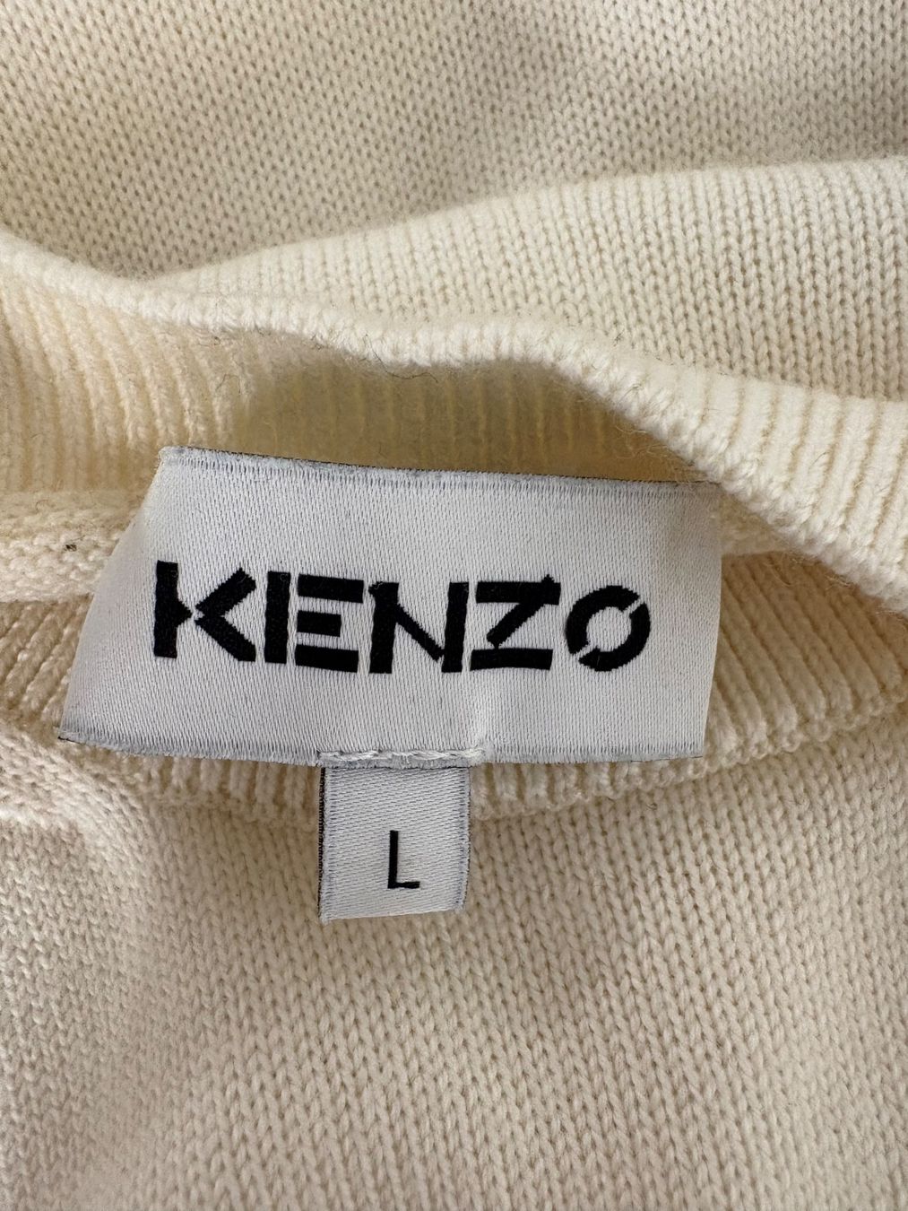 Kenzo Maglioni & Felpe: Kenzo Pullover creme mit Tiger Logo Gr. L Wolle – Nuovo (secondo la descrizione) da Regensdorf venduto da sec_l5cr 5