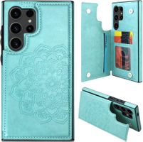 Schutzhülle Etui Leder für Samsung S23 Ultra Kartenfächer