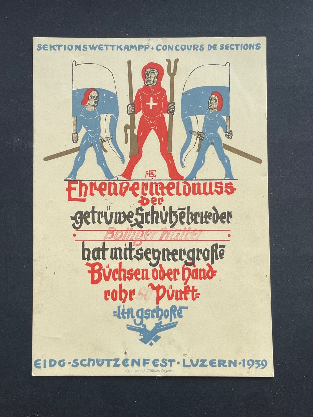 Cartoline: Anerkennungskarte – Usato da Lenzburg venduto da Seetal04