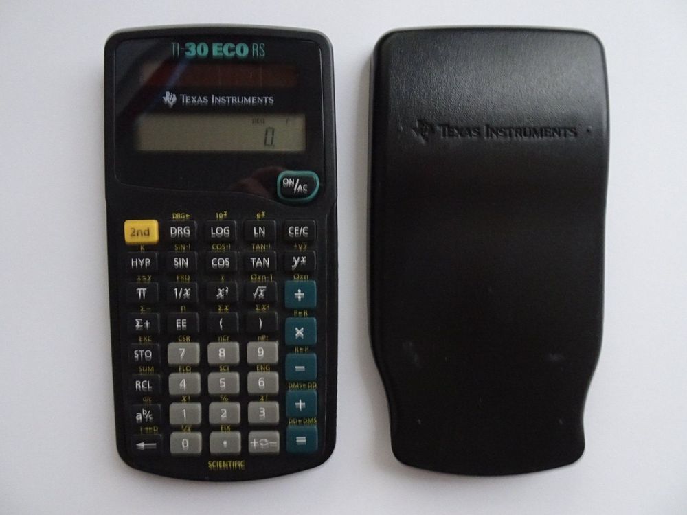 TI 30 ECO RS Wissenschaftlicher Rechner + Türkise Schutzhülle - Ideal Für Die Schule