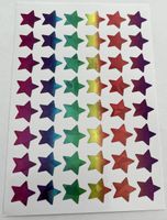 55 Regenbogen Farbverlauf Sterne Sticker Kleber Basteln Scra