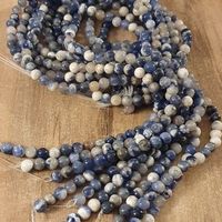 1 Strang Naturstein Perlen Neue Blau Sodalith 6 mm