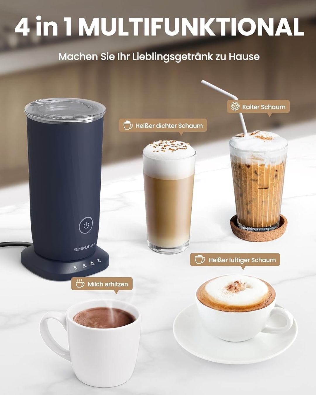 Elettrodomestici da cucina: Milchaufschäumer Elektrisch mit 4 Programmen – Nuovo e nell'imballaggio originale da St. Gallen venduto da sch_zsz7 1