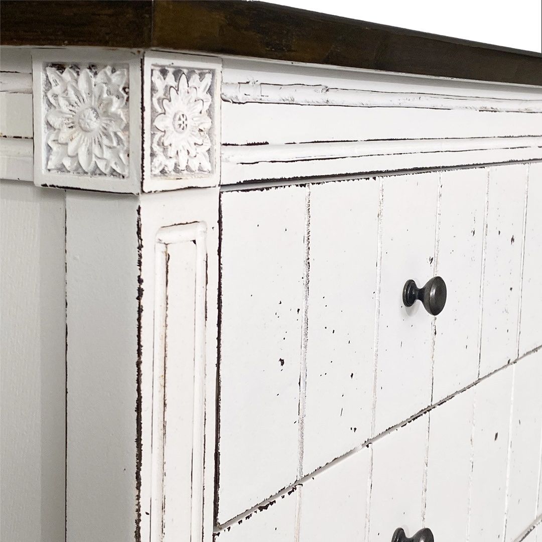 Cassettiere: Weisses Vintage Sideboard, Shabby Chic Look, – Nuovo e nell'imballaggio originale da Berikon venduto da nimmo 4
