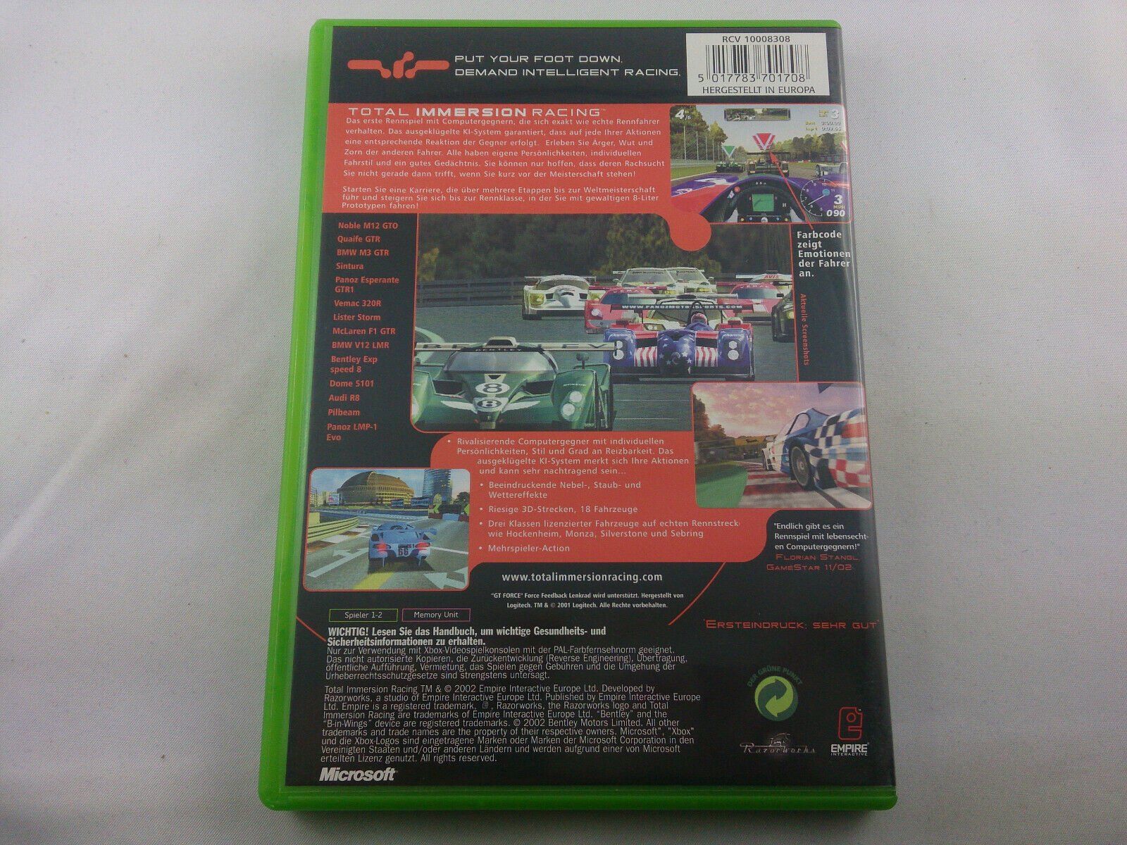 Microsoft Giochi: Total Immersion Racing   (X-Box) – Usato da St. Gallen venduto da elk2020 2