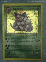 Pokémon Karte Nidoking 1. Edition Holo stark gebraucht