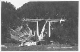 Zermatt VS Findelenbrücke Eisenbahnbrücke bahn