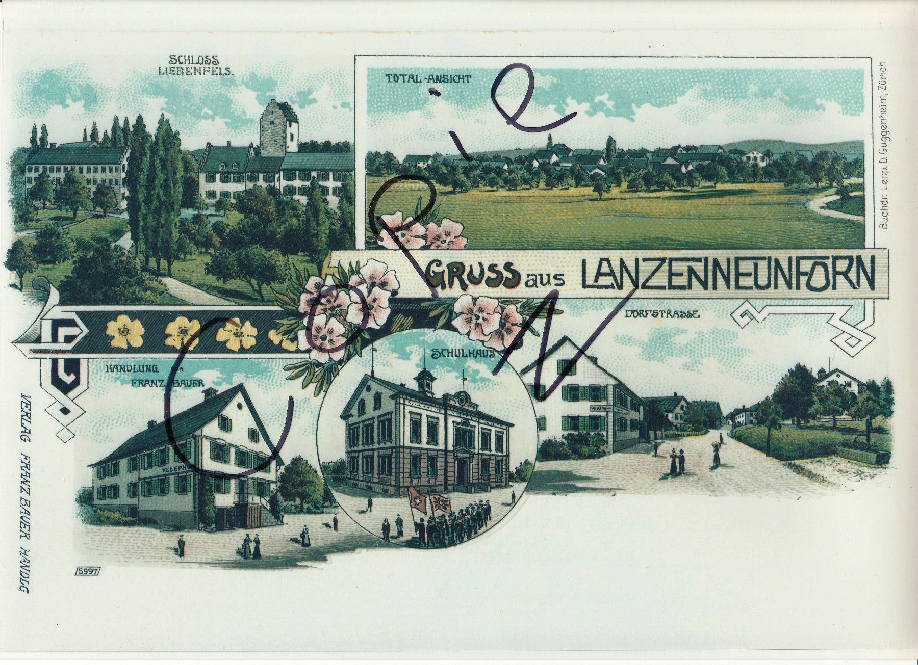 Foto & Immagini: Lanzenneunforn , (TG)  - (Litho um 1900) – Usato da Fällanden venduto da Blausegelfliege
