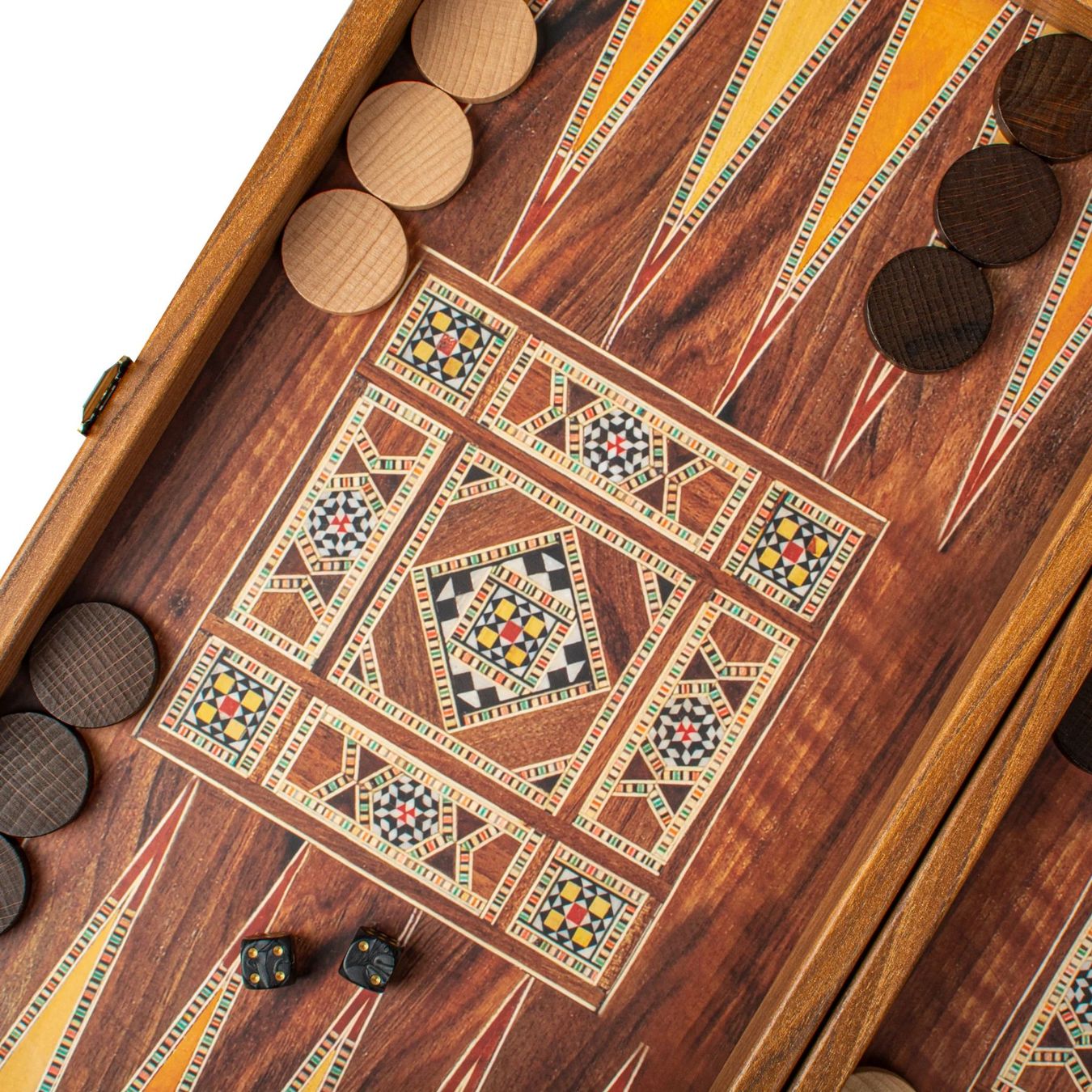 Giochi: backgammon en bois de réplique de wengé / Medium (38 x 20cm) – Nuovo e nell'imballaggio originale da Meyrin venduto da ChiaraMania 3