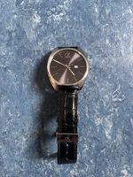 Calvin Klein Uhr Herren Lederarmband schwarz
