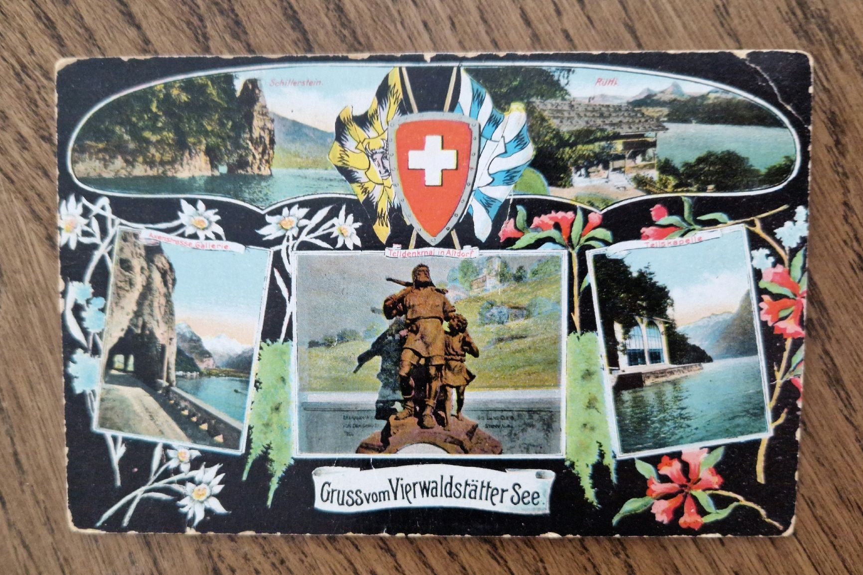 Cartoline postali: Gruss vom Vierwaldstättersee 1922 – Usato da Ebikon venduto da Donar50