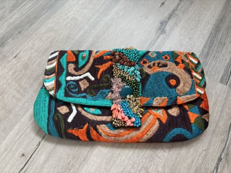 Sac pochette multicolore, créateur d'Ubud, Bali, comme neuf