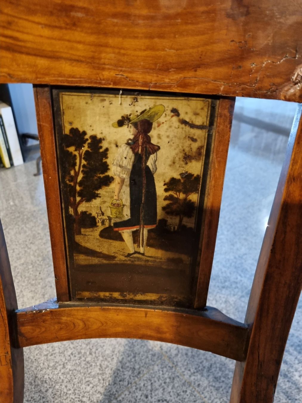 Sedie: Rare suite de 6 chaises Directoire d'époque origine bernoise – Usato da Morgins venduto da pmd_px9d 7
