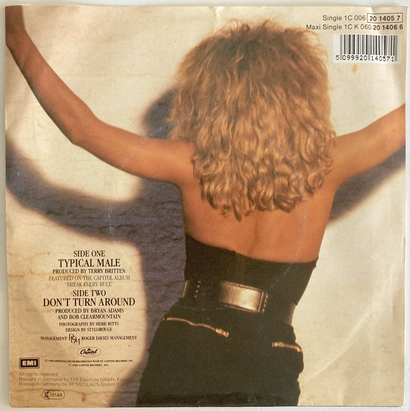 Dischi in vinile: TINA TURNER - TYPICAL MALE – Usato da Bottens venduto da hotter-than-hell 1