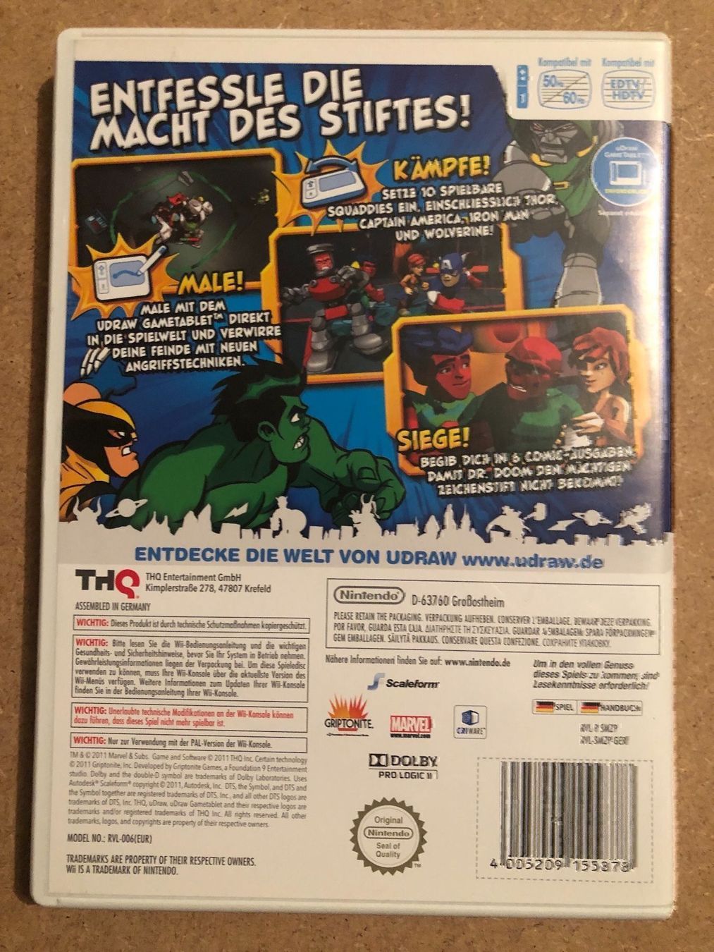 Giochi: Marvel Super Hero Squat uDraw Wii – Usato da Kestenholz venduto da Mad18 1