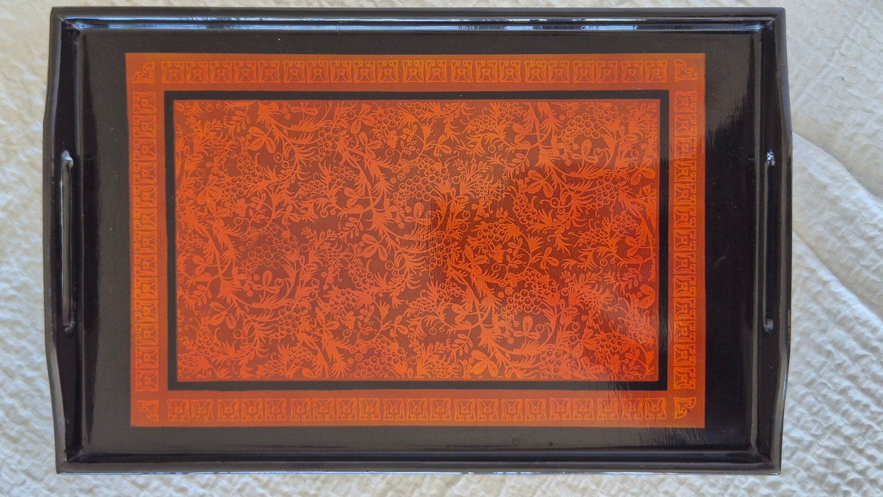 Servierplatten: Schönes Vintage Servierbrett, Tablett, Lack, Geschenk. – Neu (gemäss Beschreibung) aus Wabern von O_b_u 3