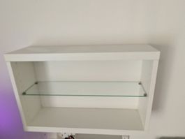 Wandregal weiss mit Glasboden Ikea Besta