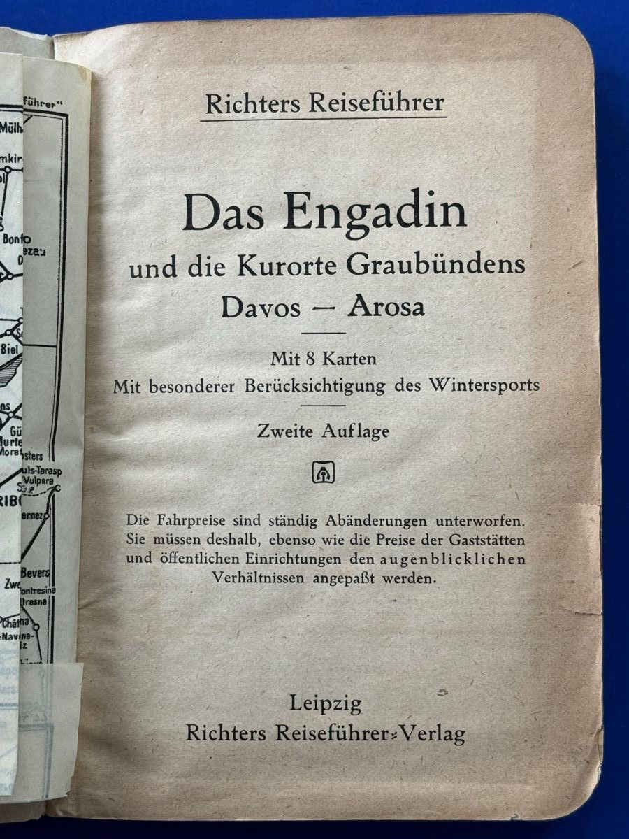 Libri: Engadin Davos und Arosa. Reiseführer. ca 1915 – Usato da Adliswil venduto da buch_und_kunst 1