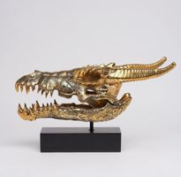 Crâne de dragon en bronze