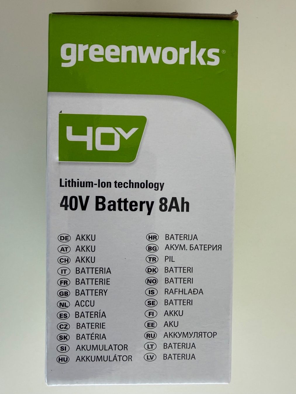Caricatori & Batterie: Greenworks batterie 40V 8Ah – Nuovo e nell'imballaggio originale da St-Gingolph venduto da GoldenKeys 1