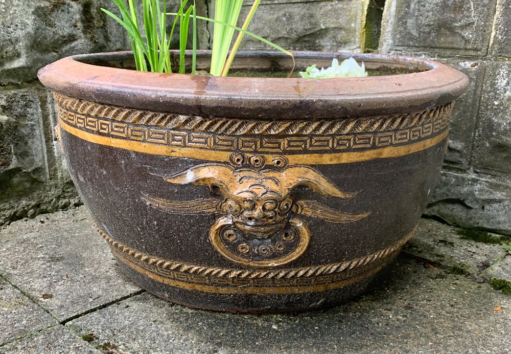 Schöner Keramik Teich/Blumentopf im asiatischen Stil Kaufen auf Ricardo