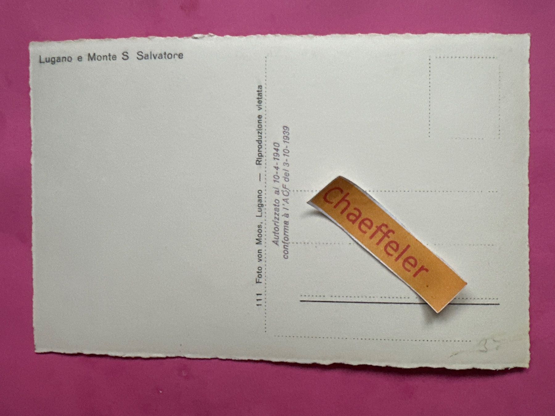 Cartoline postali: Lugano e Monte S. Salvatore – Usato da Zürich venduto da Chaeffeler 1