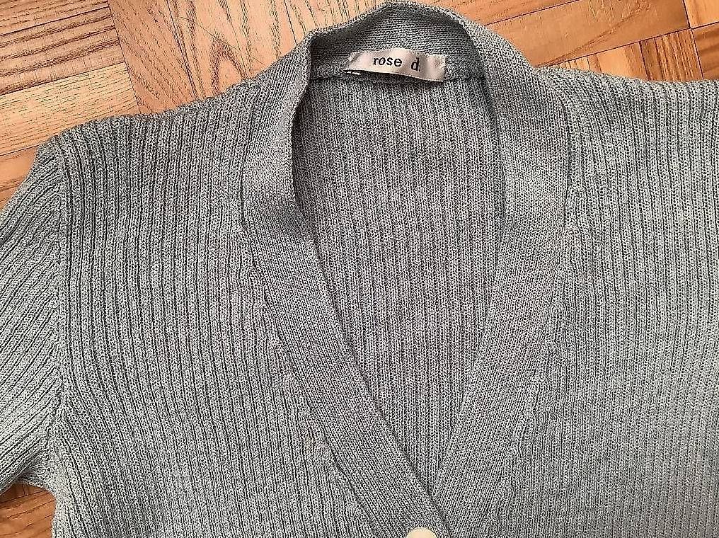 Gilet & Giacche senza maniche: Jaquette en merinos bleu gr. S – Usato da Icogne venduto da Juka 2