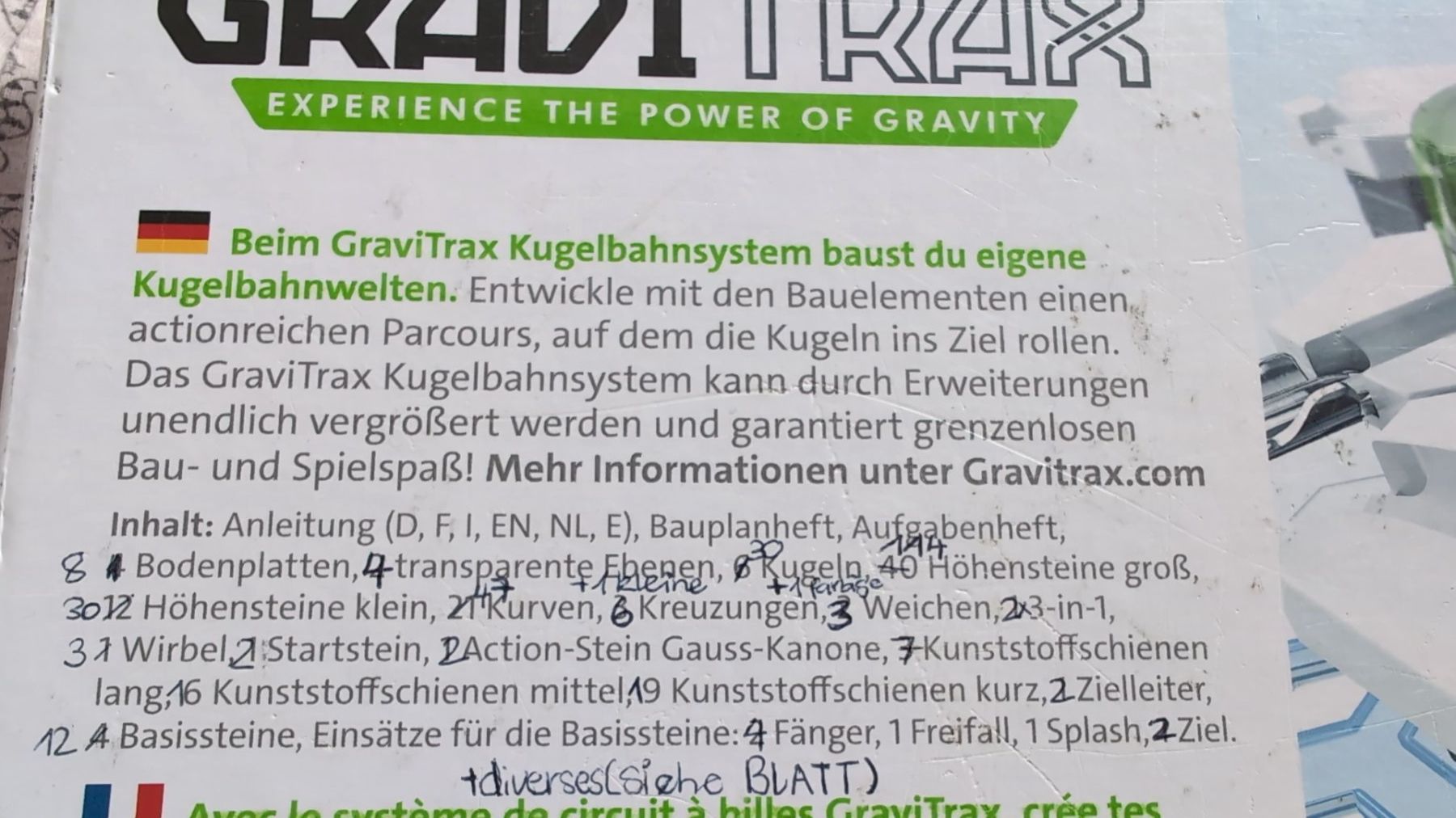 Ravensburger Giocattoli: Gravitrex riesiges Paket mit vielen Extras – Usato da Alpnach Dorf venduto da Familieleben 5
