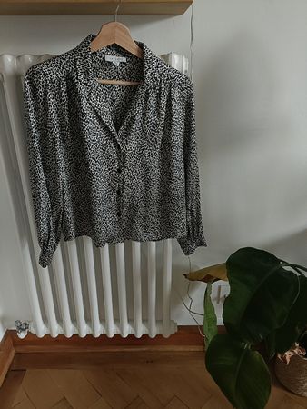Chemise Topshop motifs noir blanc - Taille 36